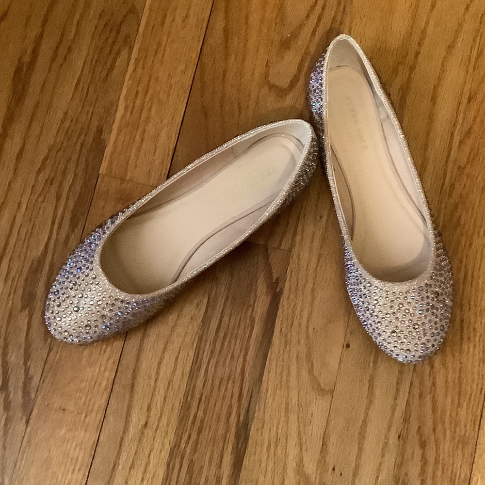 Sparkling Rose Gold Rhinestone Flats